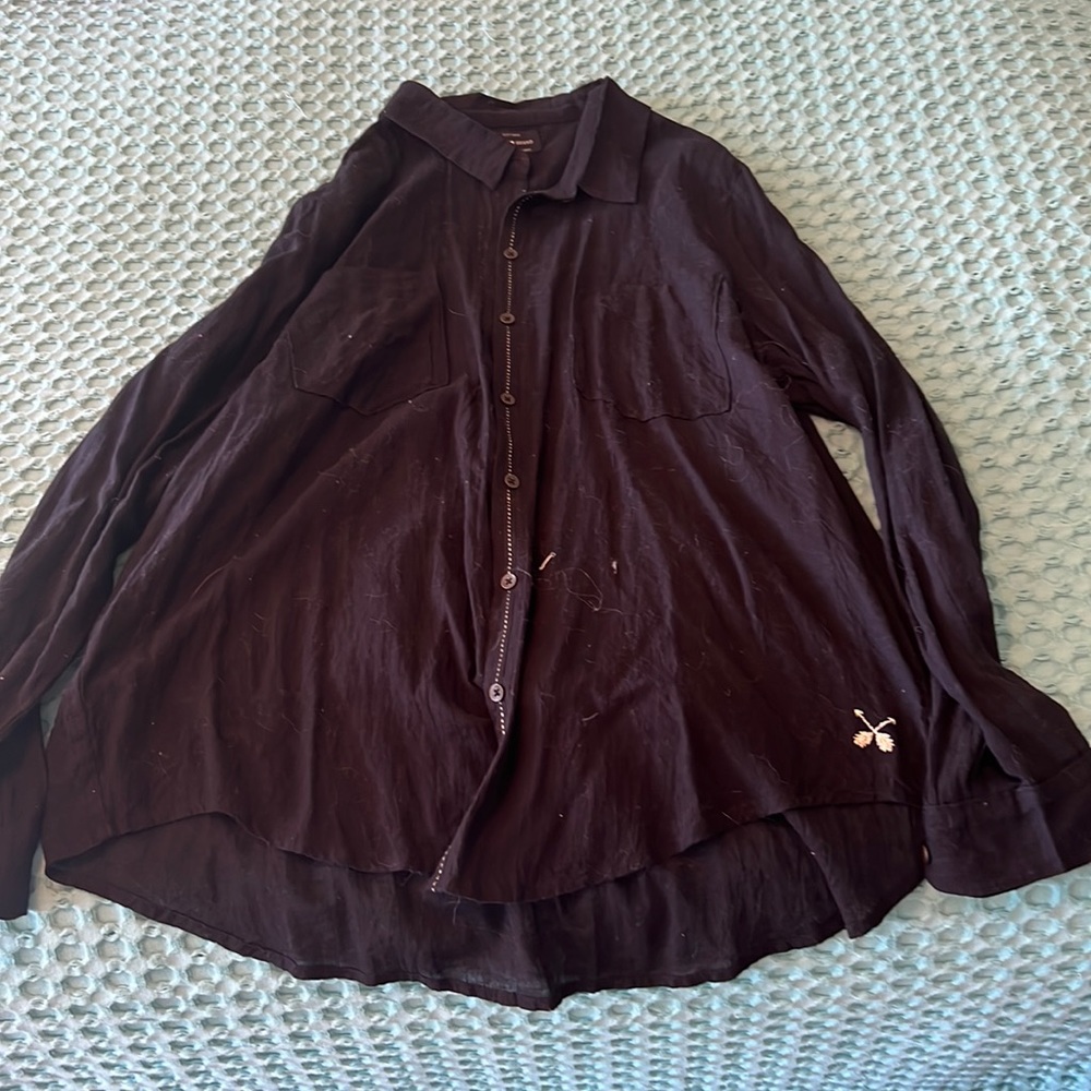 Lucky Brand XL black button down